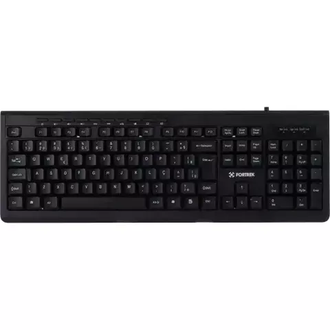 Teclado Multimídia Fortrek Mkl-101 Usb Abnt2 Cor De Teclado Preto Idioma Português Brasil
