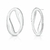 BRINCO OVAL CURVO E VAZADO - RÓDIO BRANCO - comprar online