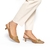 Slingback Caramelo em couro ,Salto Baixo,Bico Fino - comprar online