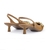 Slingback Caramelo em couro ,Salto Baixo,Bico Fino - La Belle Femme
