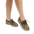 Sapato Oxford em Couro e Pelo de Onça com Bico Redondo - comprar online
