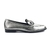 Loafer Prata em Couro com Bridão Cromado - comprar online