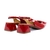 Slingback Vermelho em Verniz com Salto Bloco e Fivela - loja online