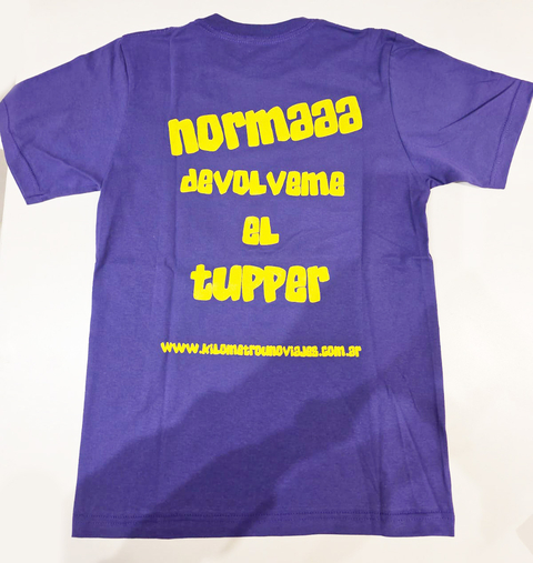 Remera “Normaaaa delvolveme el tupper” - Violeta - comprar online