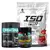 Kit contendo Whey Protein Isolado ISO PRO 1kg, Creatina Monohidratada 300g e suplemento pré-treino Evolution.