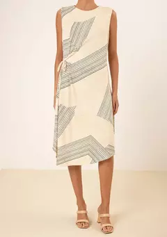 Vestido MV Solto Decot V Manga Curta na internet