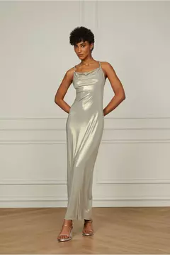 Vestido Longo Degage Metalizado Animale - LaTrovo 