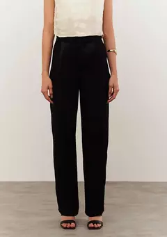 Calça Wide Seda Preta Iodice - comprar online