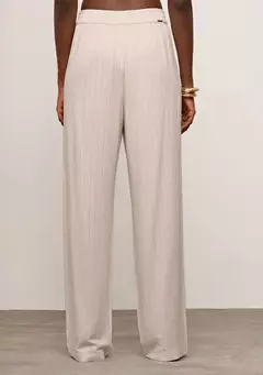 Pantalona Malha Canelada Bege na internet