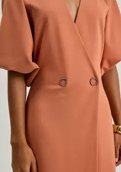 Imagem do Vestido Midi Evase Marrom Iodice