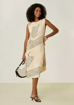 Vestido MV Solto Decot V Manga Curta - comprar online