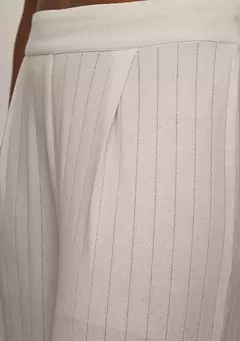 Pantalona Malha Canelada Bege - comprar online