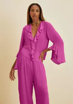 Blusa Chifon Magenta