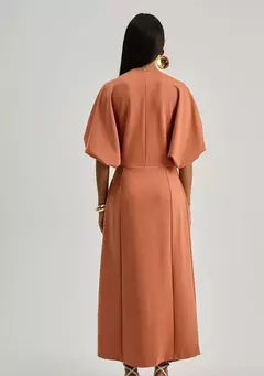 Vestido Midi Evase Marrom Iodice - loja online