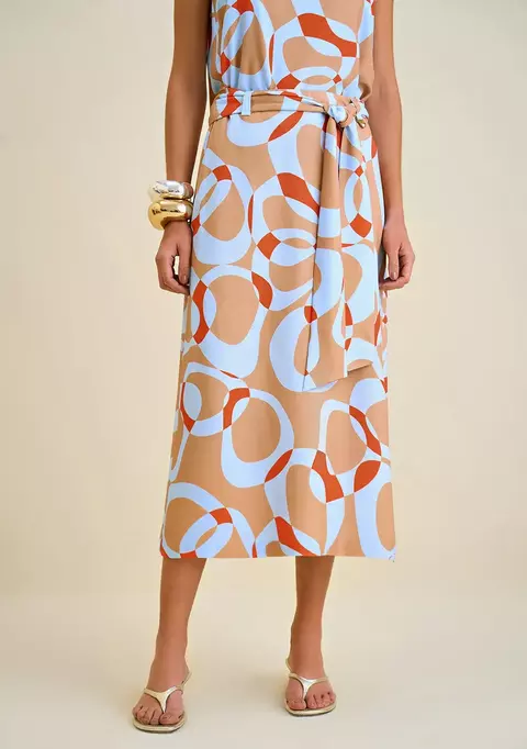 Saia Midi Clochard Off/Preto