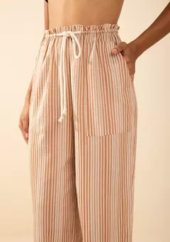 Calça Morena Rosa Reta Alta Marrom - comprar online