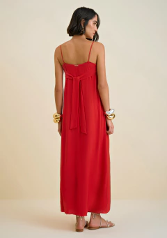 Vestido Longo Fivela Vermelho MR - comprar online