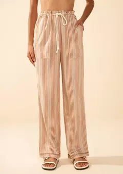 Calça Morena Rosa Reta Alta Marrom