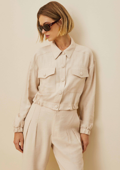 Jaqueta Bomber Areia MR