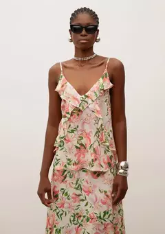 Regata Alça Fina Florida Iodice