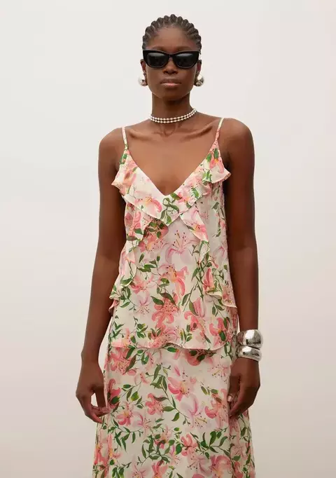 Regata Alça Fina Florida Iodice