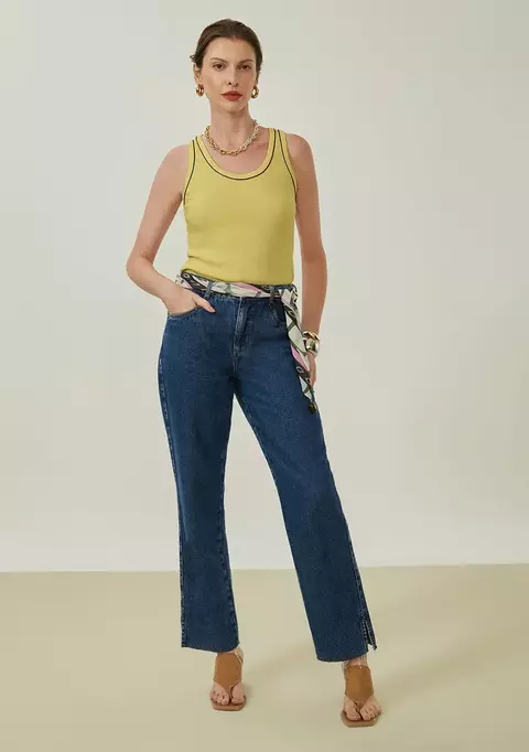 Regata MV Amarelo Decot Careca