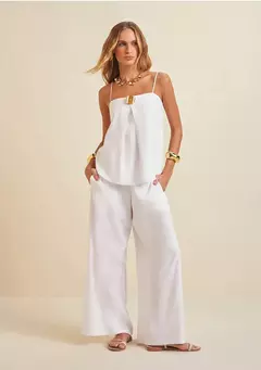 Calça Morena Rosa Barra Larga Preta - comprar online