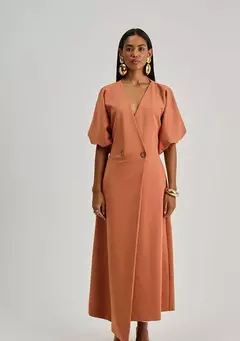 Vestido Midi Evase Marrom Iodice - loja online