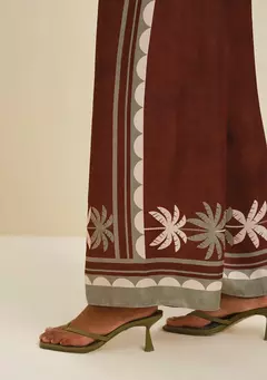 Calça Reta Estampada - comprar online