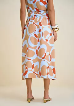 Saia Midi Clochard Off/Preto - loja online