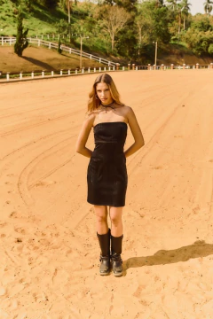 Vestido Curto Preto Xadrez Zinco na internet