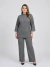 Blusa oversized gola alta cinza Iodice
