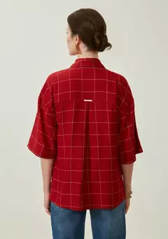 Camisa MV Vermelha Solta Gola Classica - loja online