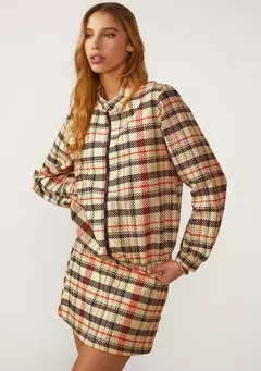 Saia Curta Xadrez Zinco na internet