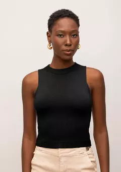 Imagem do Regata Tricot Preta IO