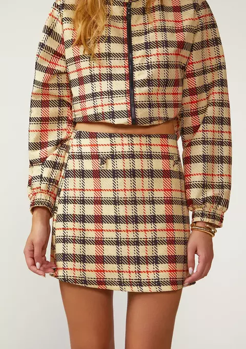 Saia Curta Xadrez Zinco