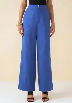 Calça Alfaiataria Broche Azul MV