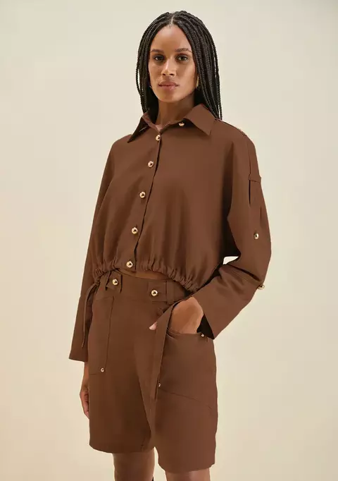 Camisa Morena Rosa Marrom