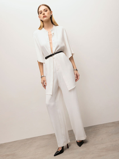 Imagem do Camisa Manga Curta Seda Preta IO