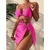 Conjunto De Biquíni Sexy Liso Com Coração na internet