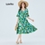 Vestido Midi Boho com Babado Tropical