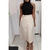 Saia Midi Feminina A Line Lisa Casual com Zíper e Bolsos - comprar online