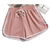 Short Curto Esportivo e Praia Simples com Contraste de Costura para Mulheres