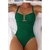 Maiô Elegante Sexy Feminino Liso Com Recorte De Poliamida