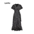 Vestido Envelope Floral Com Fenda e Babado - loja online