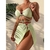 Conjunto De Biquíni Sexy Liso Com Coração - loja online