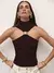 Blusa feminina elegante com decote cruzado na internet