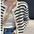 Cardigan LEKA de malha listrado feminino primavera outono na internet