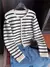 Cardigan LEKA de malha listrado feminino primavera outono