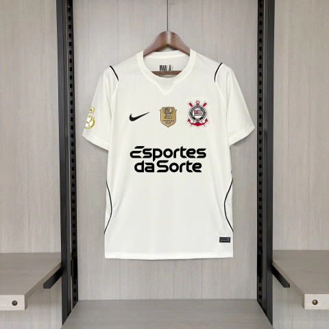 Camisa Corinthians 2026 Home (Com Patrocínio e Patch) - (Torcedor)